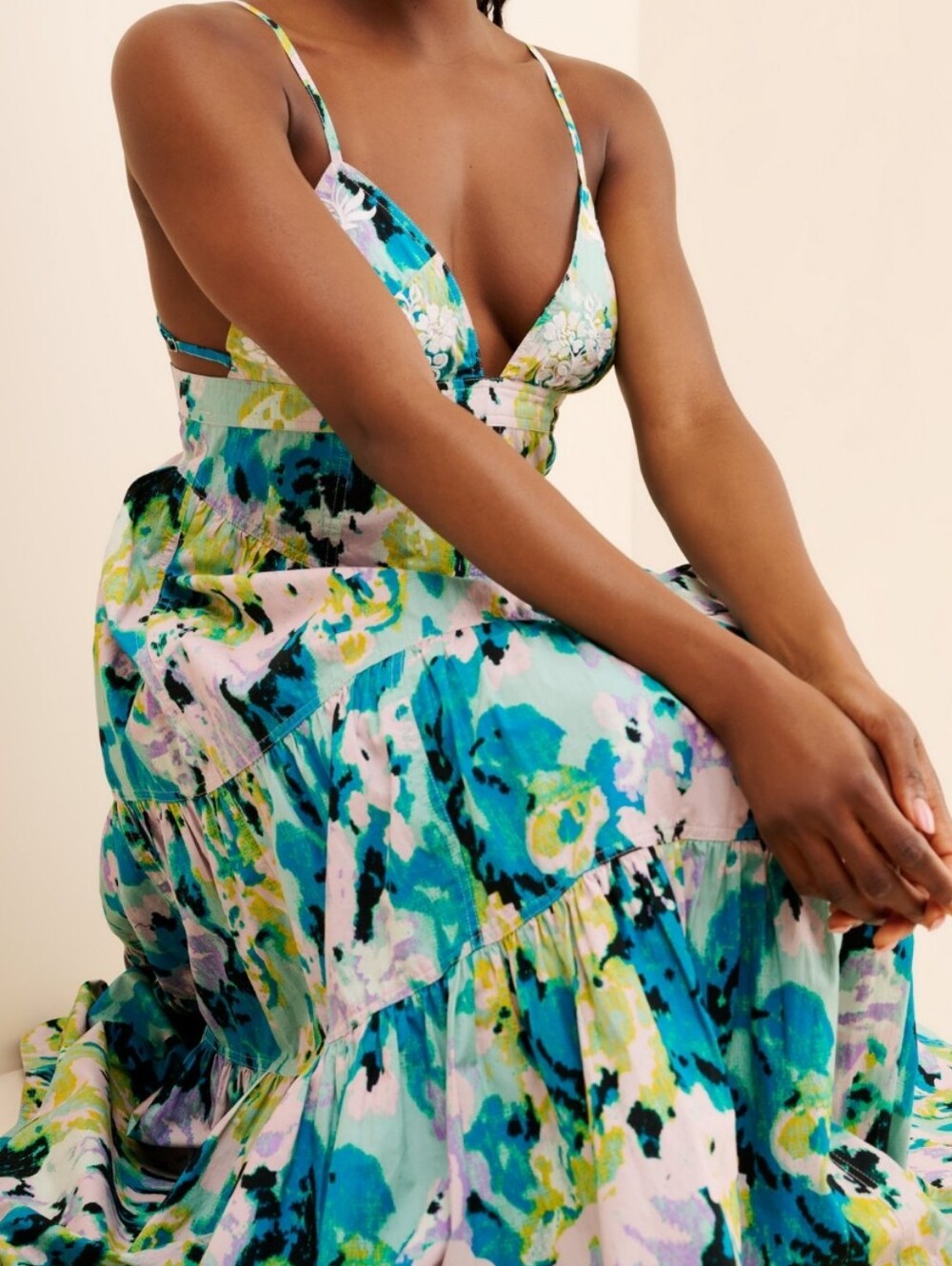 Free People Long Love Tiered Midi Dress